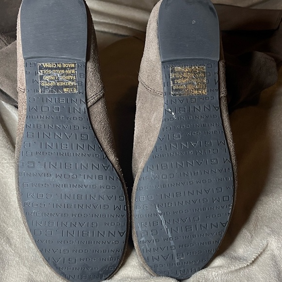 Suede Knee High Slouch Fold Over Boots in a Tan/Taupe color size 6 1/2 - Picture 3 of 6